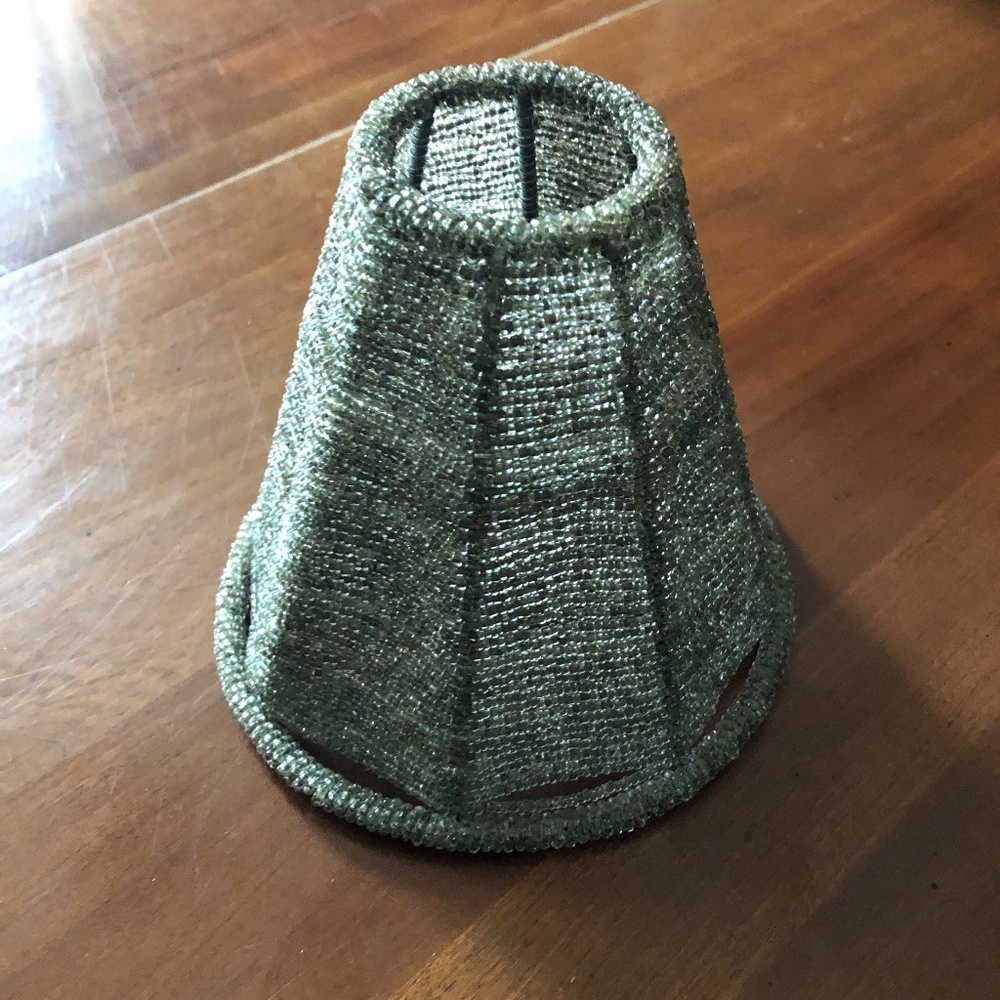 Silver Sequin Lampshade - Picture 2 of 3
